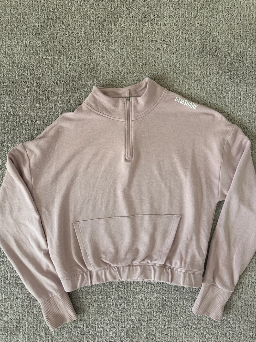 ✨Gymshark Dusty Pink Half-Zip Cropped Pullover✨